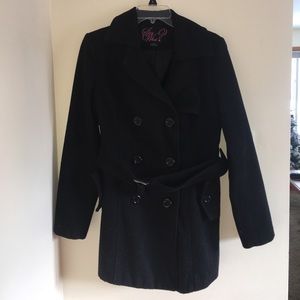 Say What Black Belt Peacoat